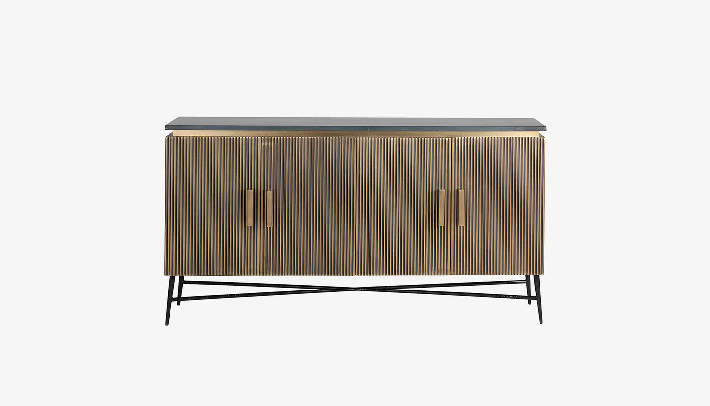 Solid Wood Sideboard Cabinet with Storage for Living Room