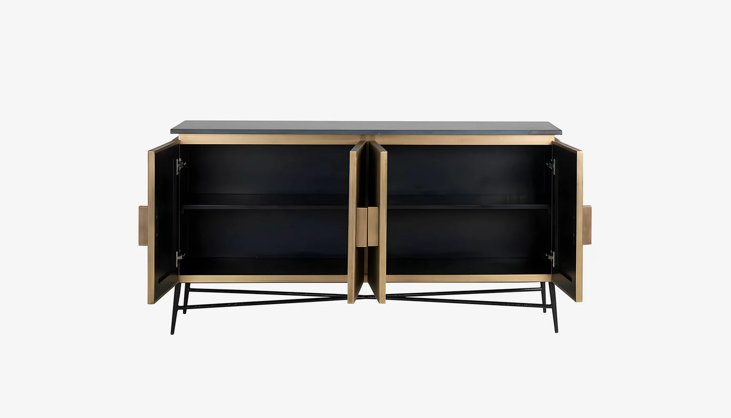Solid Wood Sideboard Cabinet with Storage for Living Room