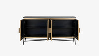 Solid Wood Sideboard Cabinet with Storage for Living Room