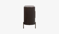 Wooden Sideboard Cabinet with Round Corner for Living Room