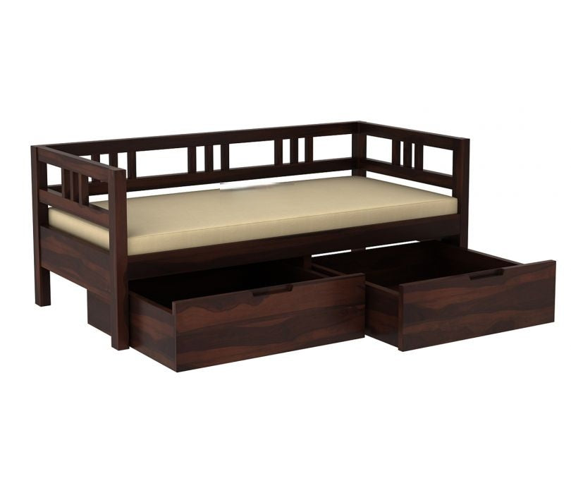 Solid Wood Divan with Storage for Living Room