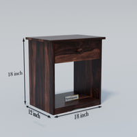 Wooden Bedside Table with Drawers for Bedroom