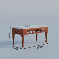 Wooden Dining Table 4 Seater with Cushioned Bench for Dining Room