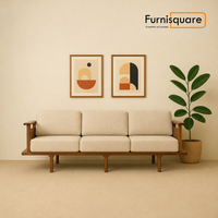 Wooden Sofa Set 3-Seater for Living Room