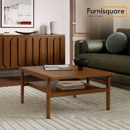 Wooden Square Center Table for Living Room