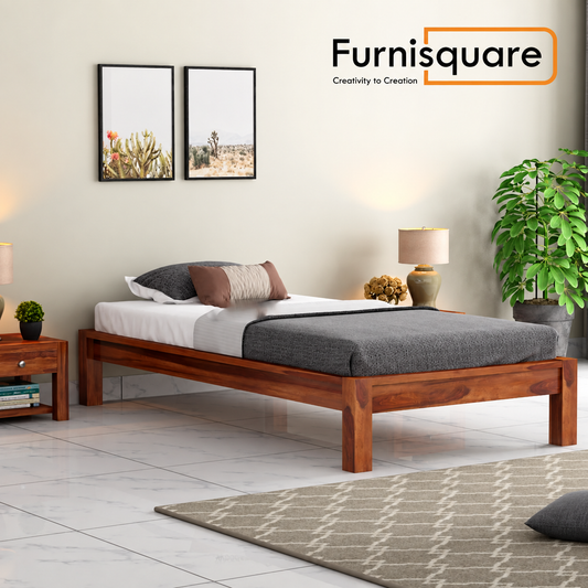 Sheesham Wood Single Bed without Storage