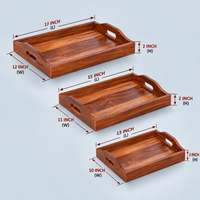 Wooden Serving Tray Set for Kitchen Accessories