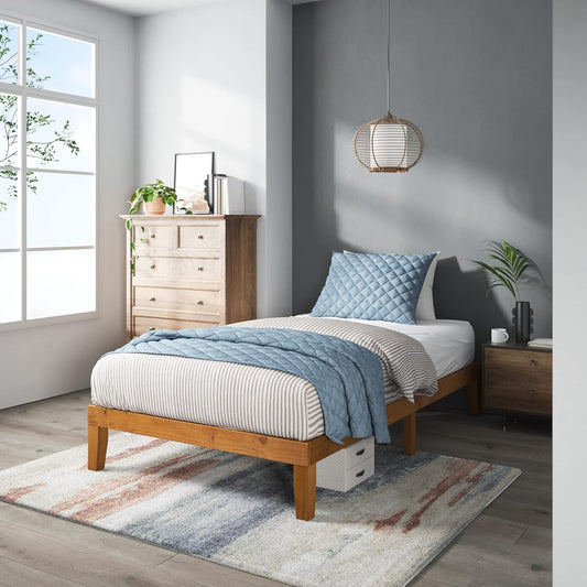 Solid Wood Diwan Bed with Low-Profile Frame