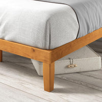 Solid Wood Diwan Bed with Low-Profile Frame