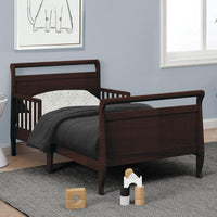 Solid Wood Single Bed without Storage in Walnut Finish