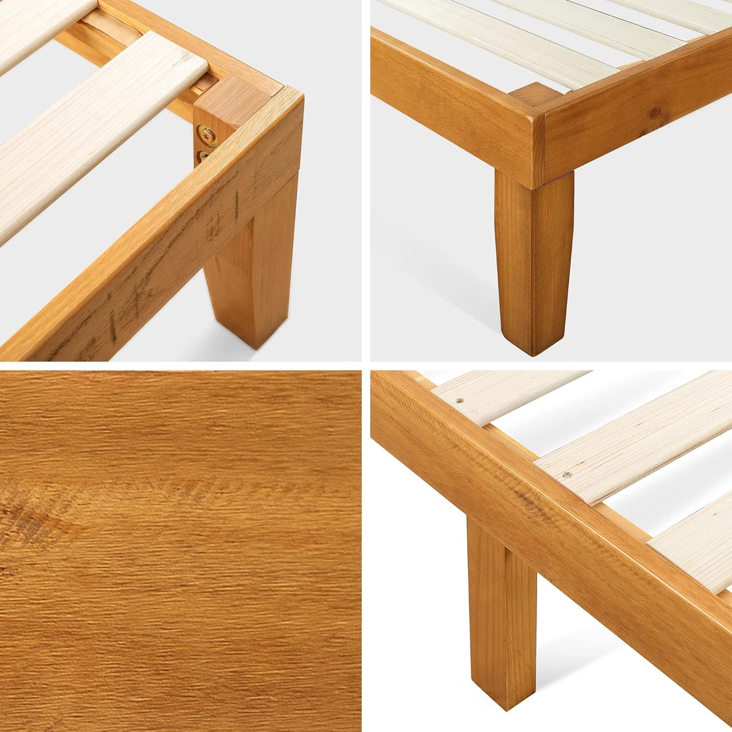 Solid Wood Diwan Bed with Low-Profile Frame