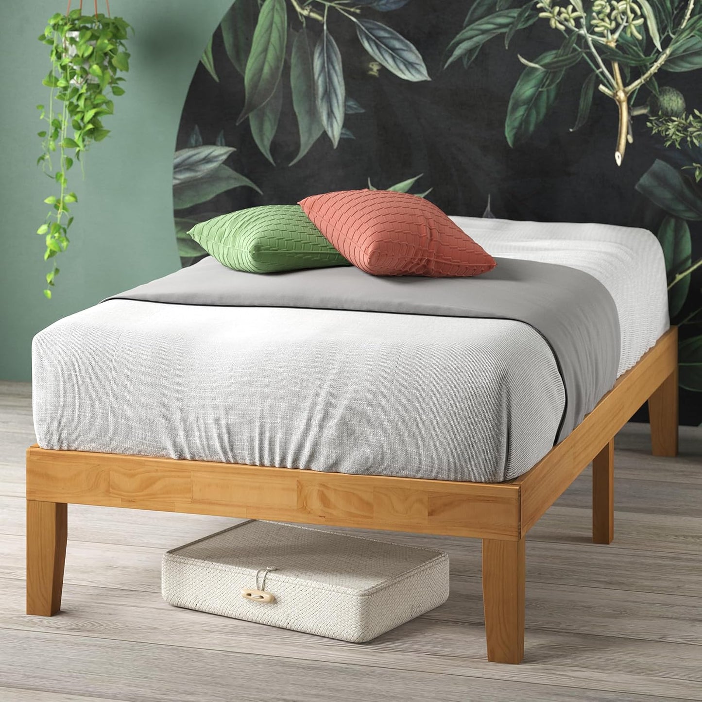 Solid Wood Platform Bed with Low-Profile Frame