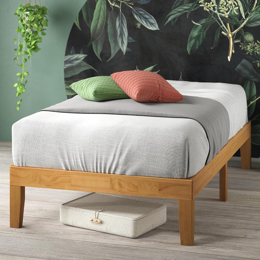Solid Wood Platform Bed with Low-Profile Frame