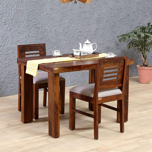 Wooden Dining Table 2 Seater for Dining Room with Cushioned Chair
