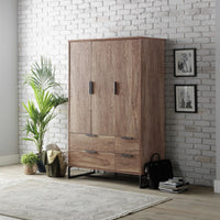 Wooden Wardrobe with Drawer Storage for Bedroom