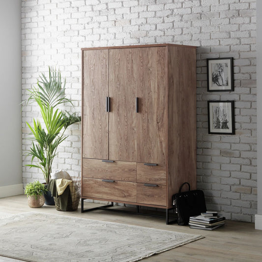 Wooden Wardrobe with Drawer Storage for Bedroom