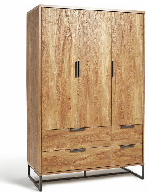 Wooden Wardrobe with Drawer Storage for Bedroom