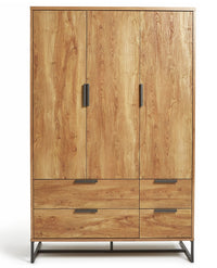 Wooden Wardrobe with Drawer Storage for Bedroom