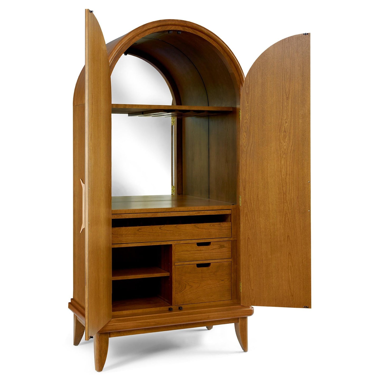 Wooden Wardrobe with Integrated Lighting | Stylish & Functional Armoire