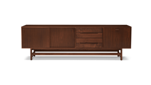 Solid Wood TV Unit with Drawer & Cabinet Storage for Living Room