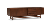 Solid Wood TV Unit with Drawer & Cabinet Storage for Living Room