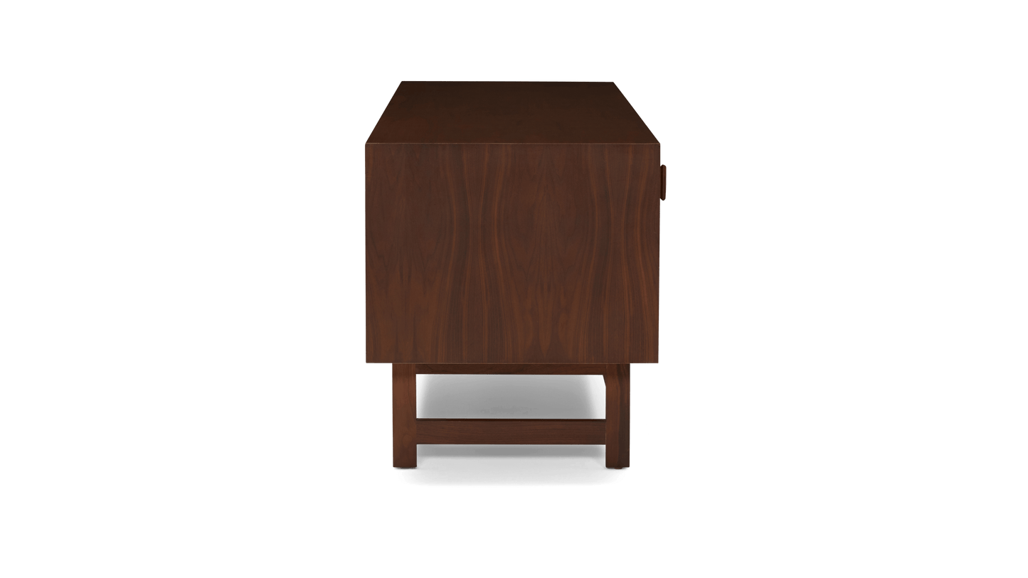 Solid Wood TV Unit with Drawer & Cabinet Storage for Living Room