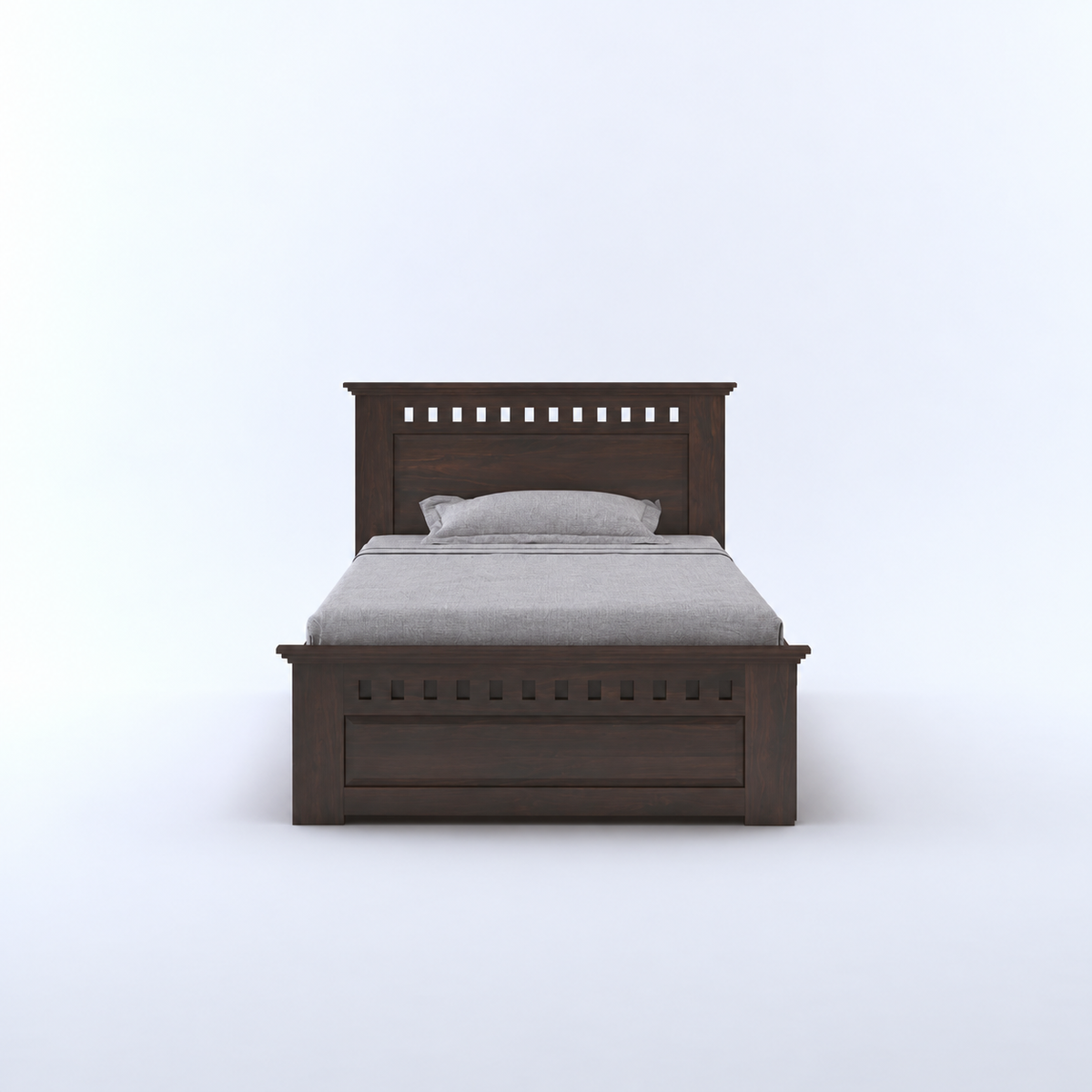 Solid Sheesham Wood Single Bed  with Storage  for Bedroom Home Furniture