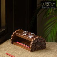 Wooden Hand Carved Table Organizer