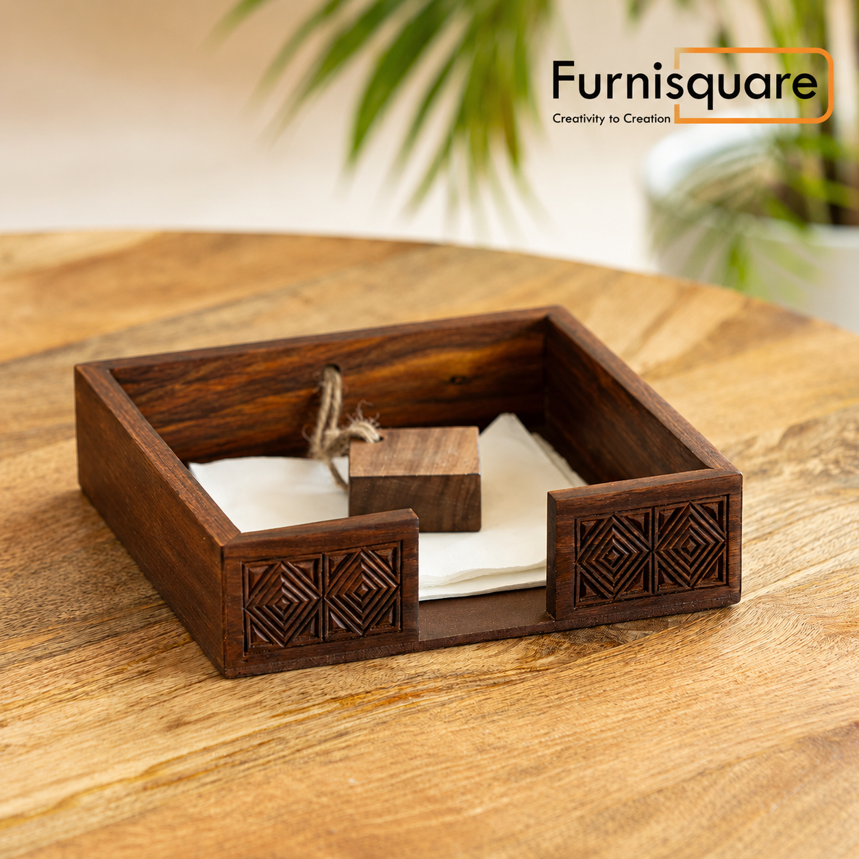 Sheesham Wood Napkin Holder