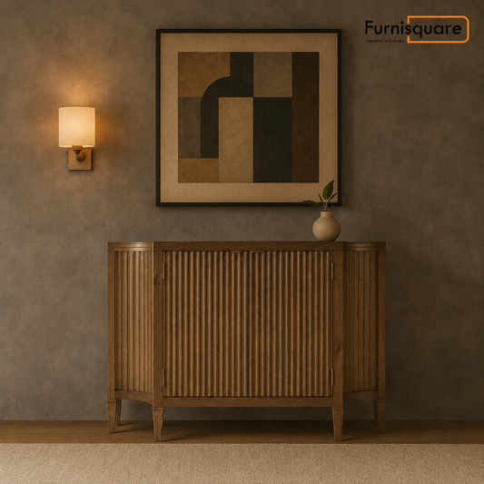 Solid Wood Sideboard Cabinet with Storage for Living Room