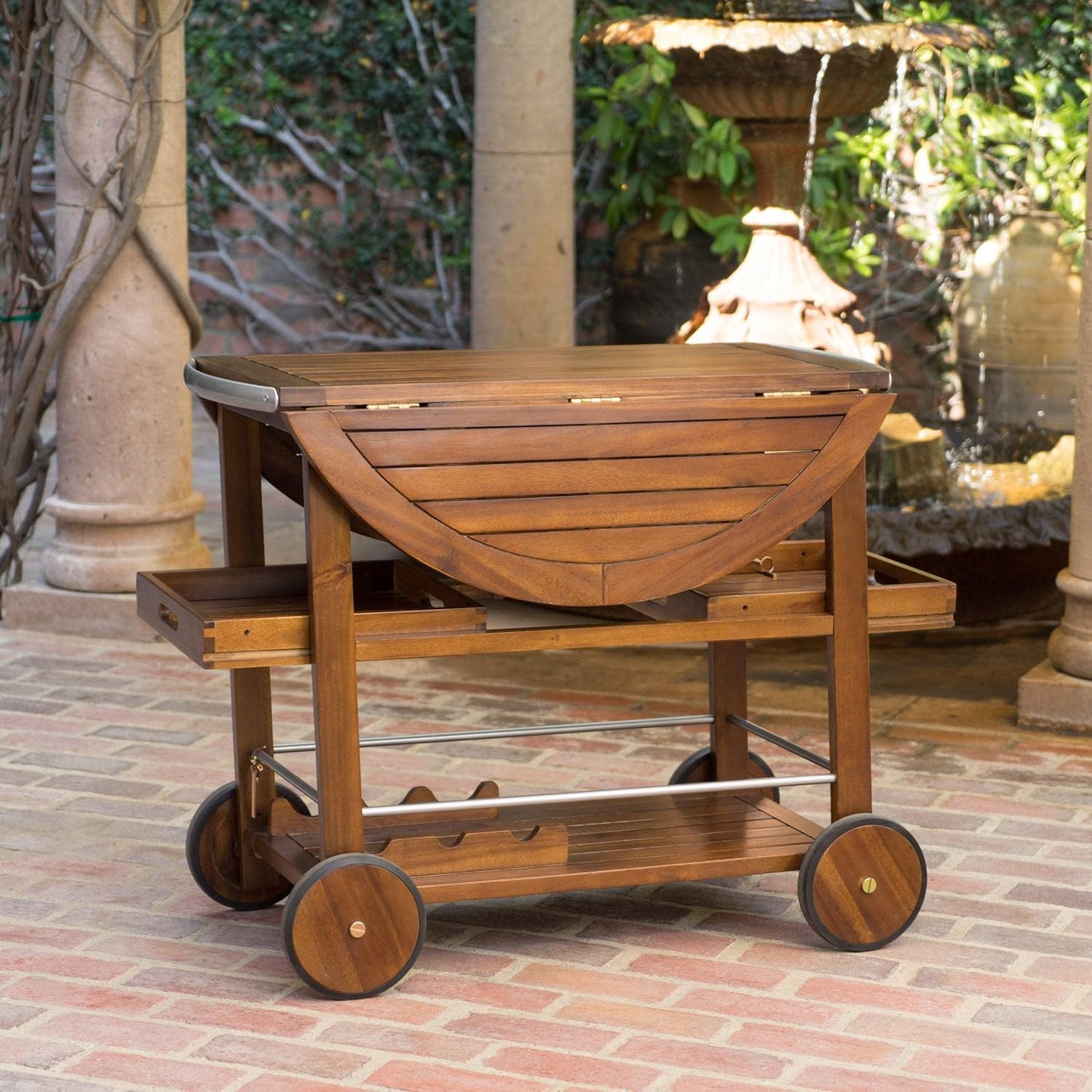 Wooden Rolling Bar Trolley for Bar Furniture