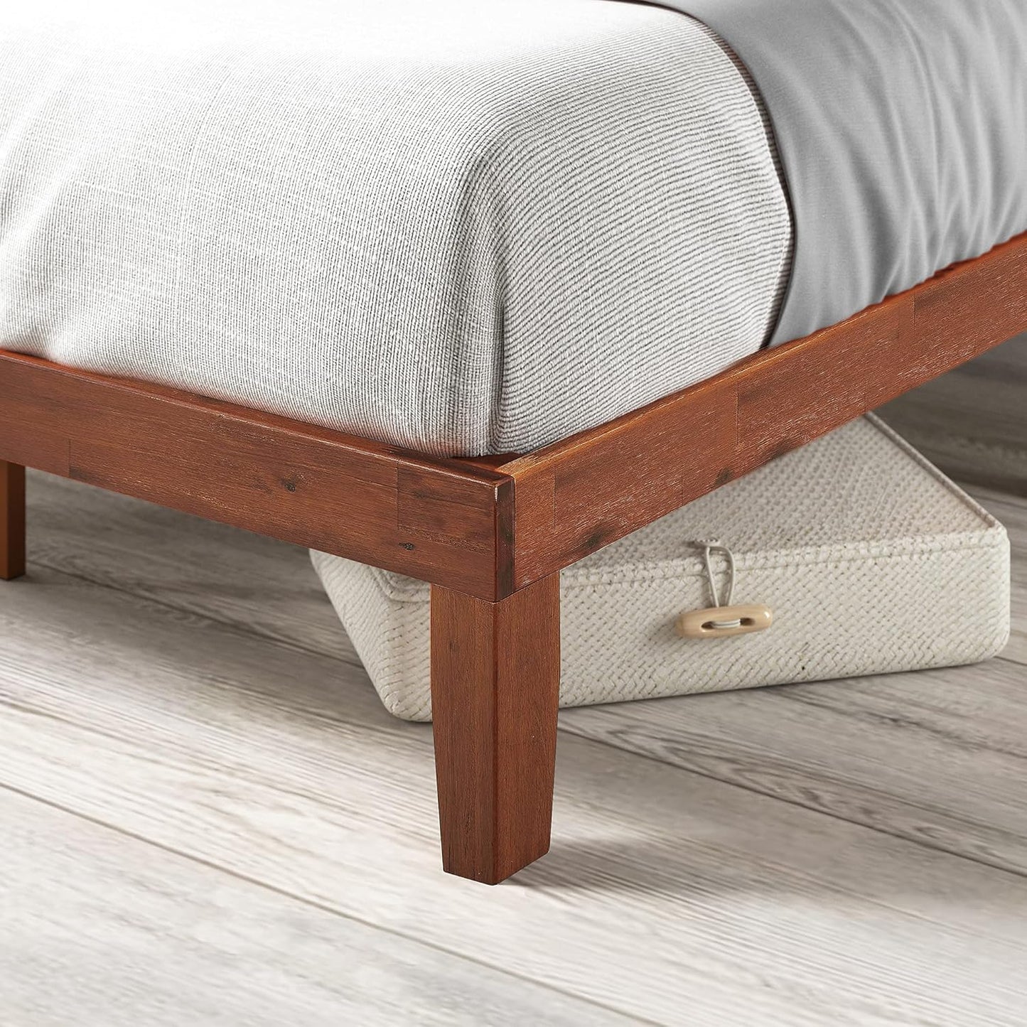 Wooden Diwan Bed with Low-Profile Frame