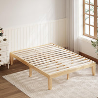 Solid Wood Platform Bed Frame with Slats