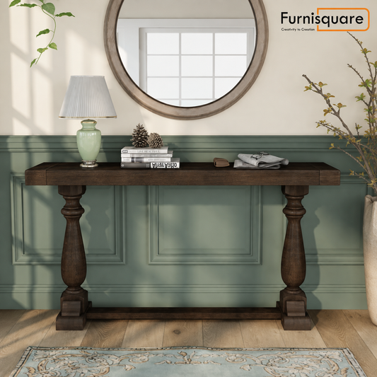 Wooden Rectangular Console Table for Living Room, Drawing Room & Office