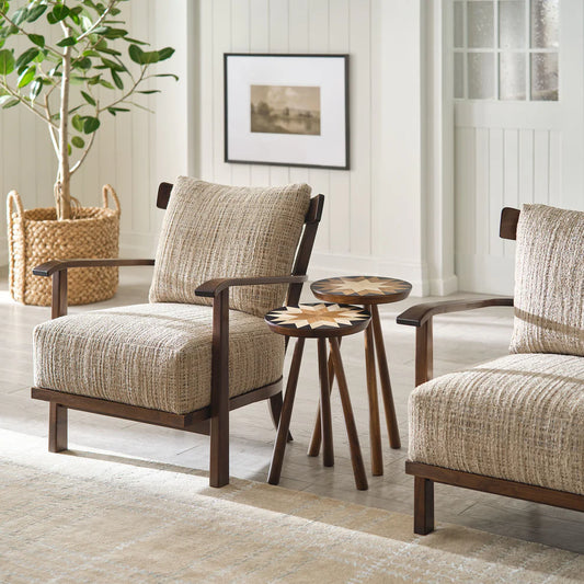 Wooden Single Seater Sofa for Living Room