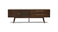 Wooden TV Unit with Drawer & Cabinet Storage for Living Room