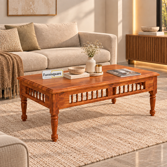 Wooden Rectangular Coffee Table for Living Room