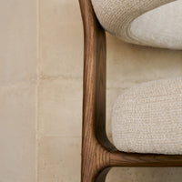 Solid Wood Upholstered Dining Chair in Walnut Finish