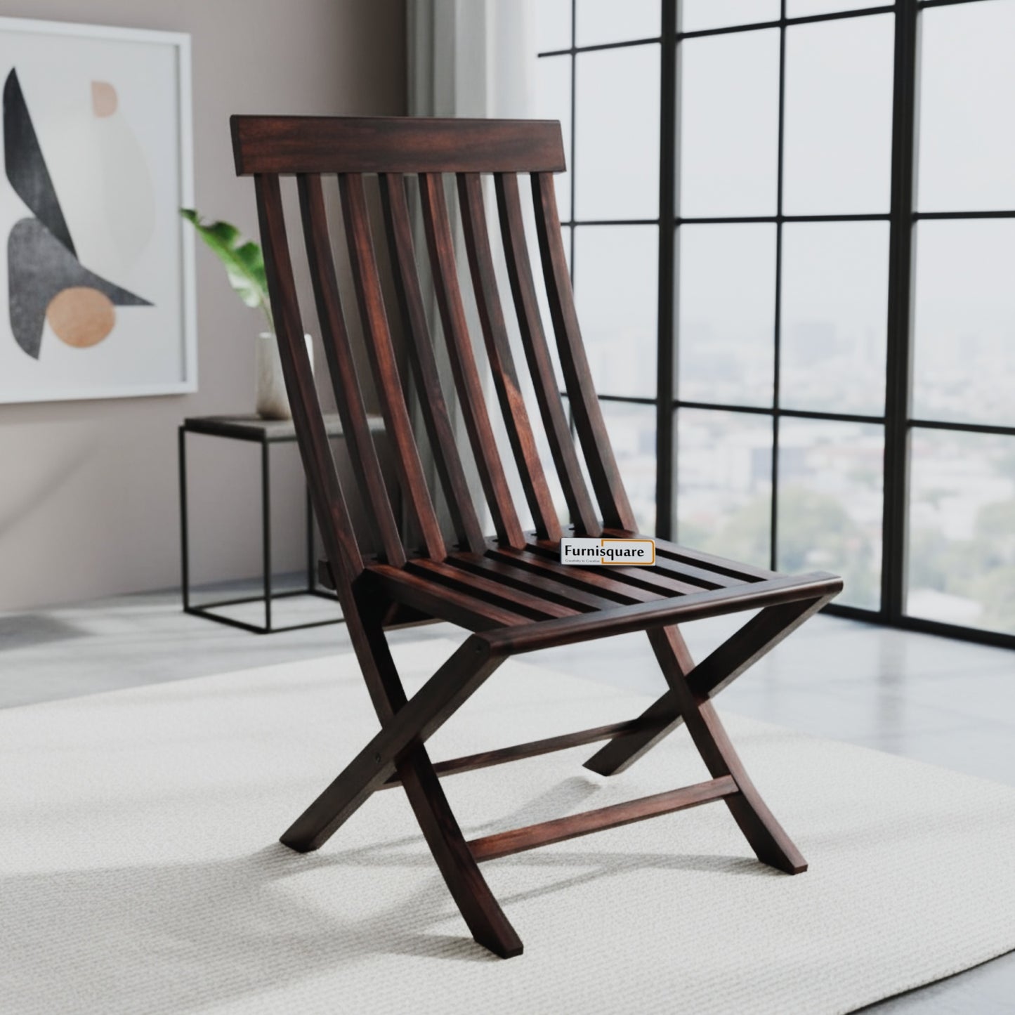 Wooden Patio Folding Chair for Living Room