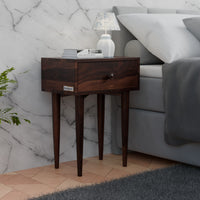 Wooden Nightstand with Drawer Storage for Bedroom