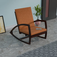Solid Wood Rocking Arm Rest Chair for Living Room