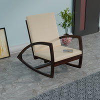 Solid Wood Rocking Arm Rest Chair for Living Room
