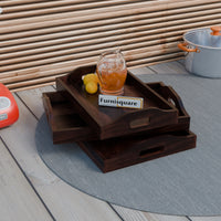 Wooden Serving Tray Set for Kitchen Accessories