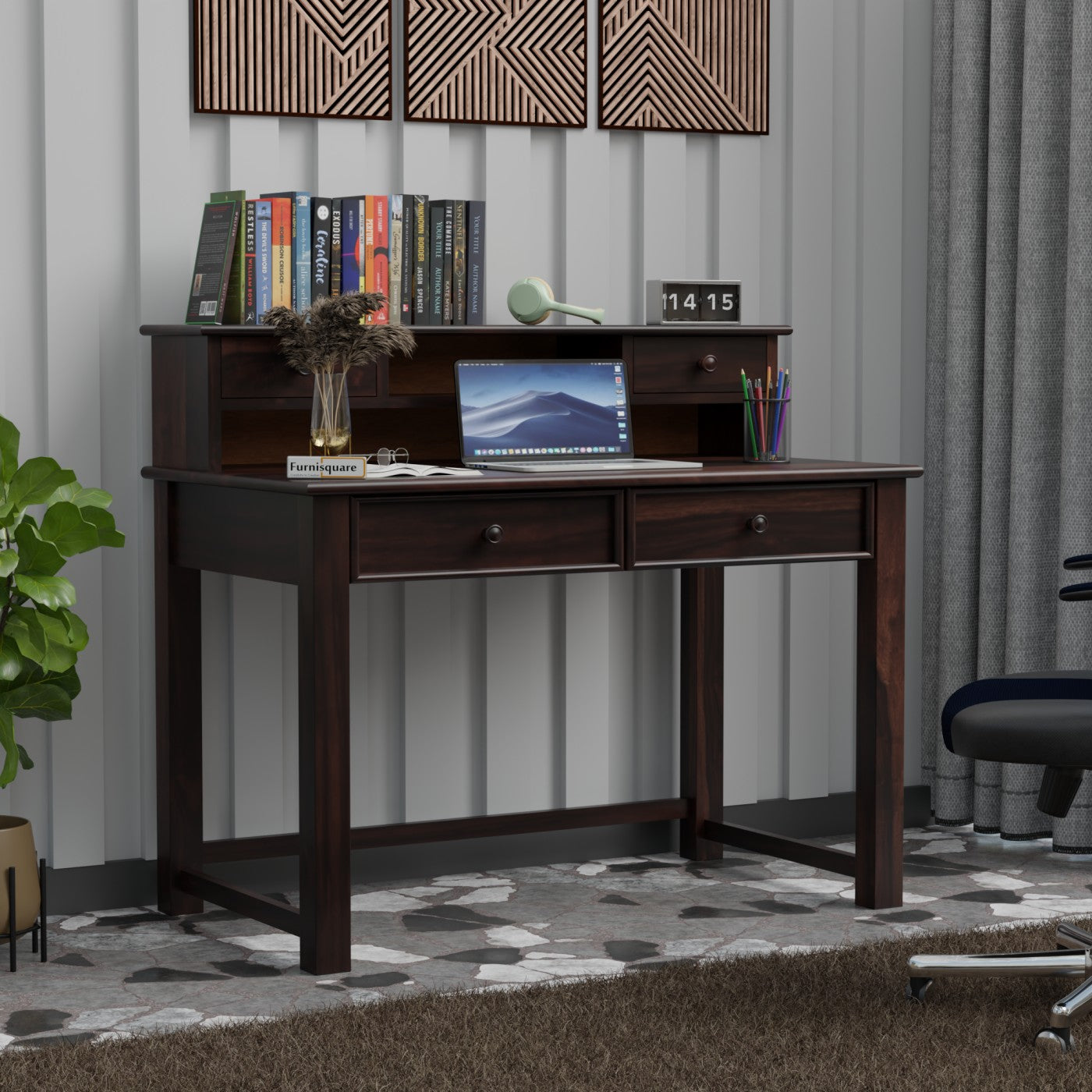 Wooden Study Table with Drawer Storage for Study Room