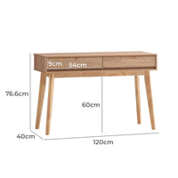 Wooden Console Table with 2 Drawer for Living Room