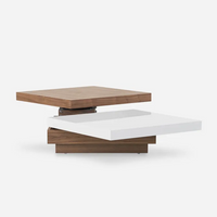 Wooden Extendable Coffee Table with Hidden Storage
