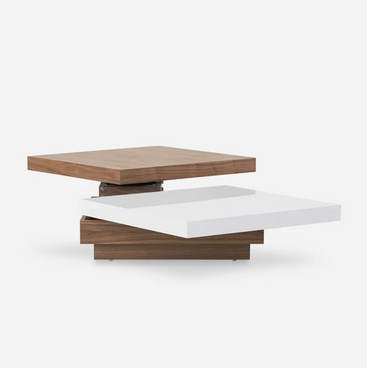 Wooden Extendable Coffee Table with Hidden Storage