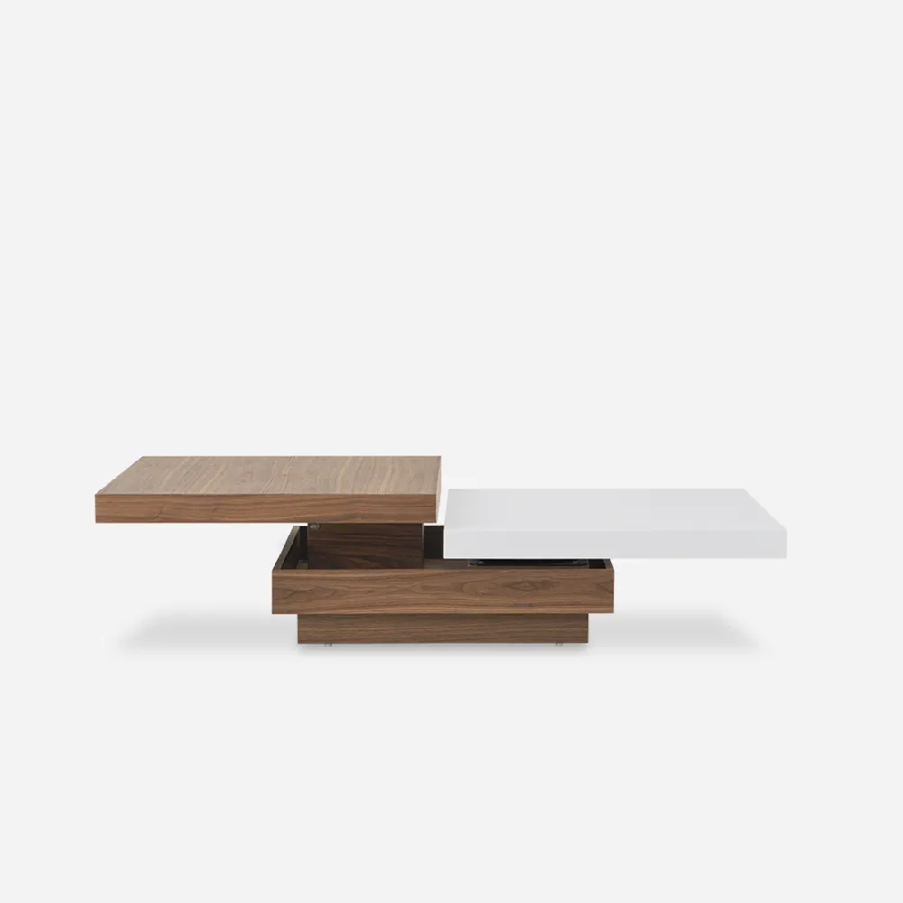 Wooden Extendable Coffee Table with Hidden Storage