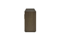Wooden Glass Door Sideboard with Interior Shelving for Living Room