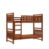 Solid Sheesham Wooden Bunk Bed with Ladder